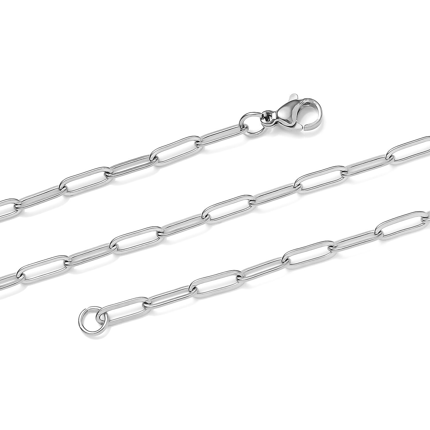 Ankur Treasure Chest Set of 7, Figaro, Paper Clip and Cable Chain 3pcs Necklace 20 Inches, 3pcs Bracelet (7.5-8.0In) and 1pc Magnetic Lock in Stainless Steel
