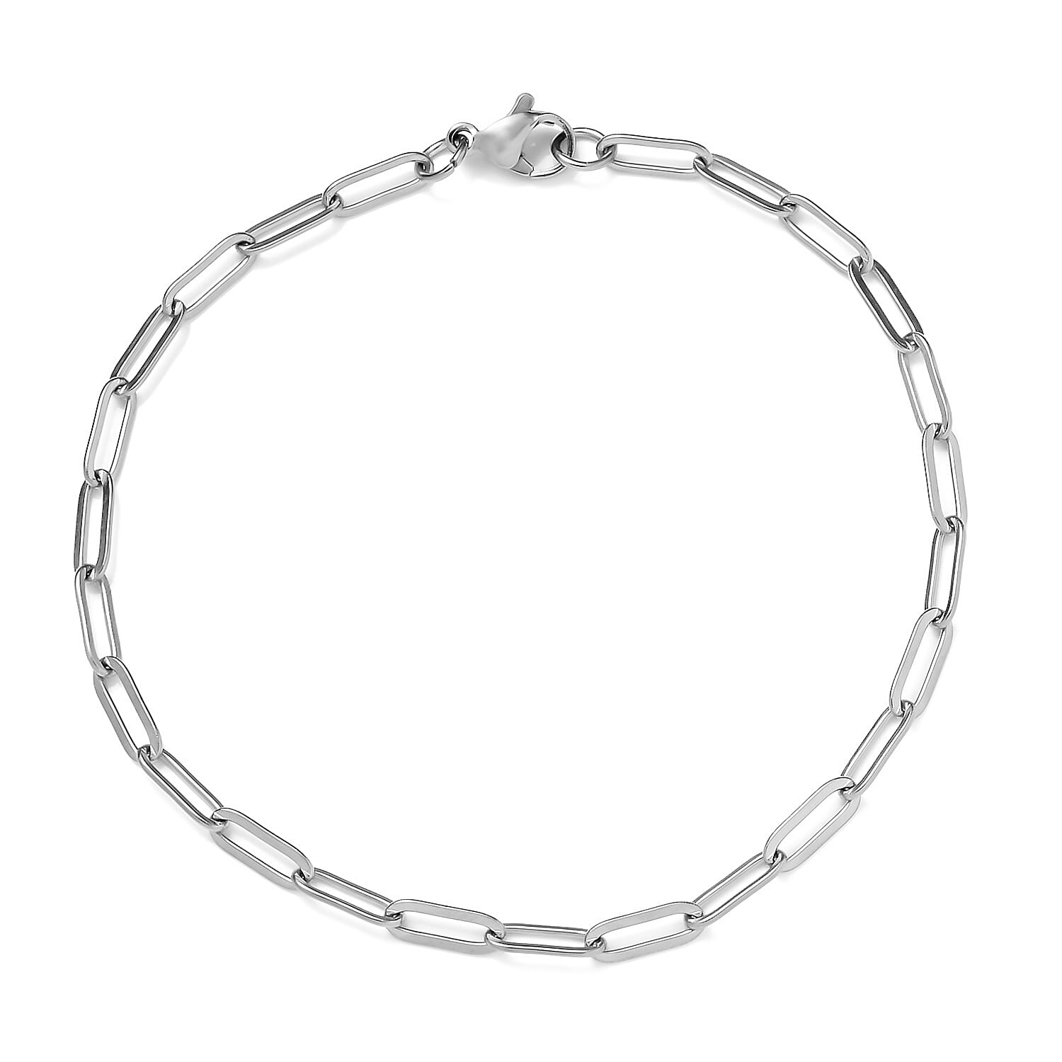 Ankur Treasure Chest Set of 7, Figaro, Paper Clip and Cable Chain 3pcs Necklace 20 Inches, 3pcs Bracelet (7.5-8.0In) and 1pc Magnetic Lock in Stainless Steel
