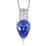 Tanzanite and Diamond Pendant Necklace 20 Inches in Platinum Over Sterling Silver 1.85 ctw