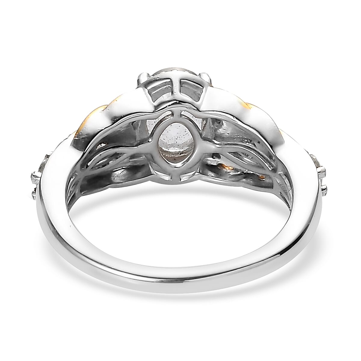 Brazilian Goshenite Ring and Pendant Necklace 20 Inches in Vermeil YG and Platinum Over Sterling Silver 7 Grams 3.00 ctw image number 5