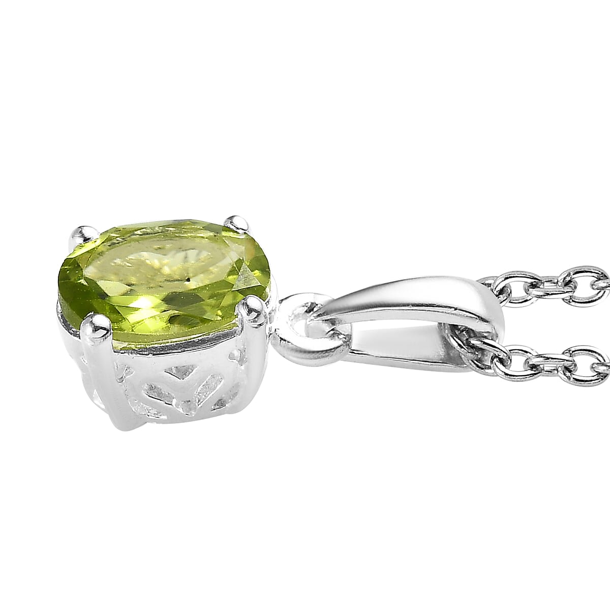 Peridot, Sky Blue Topaz Set of 2 Pendant with Necklace (20 Inches) in Sterling Silver and Stainless Steel 2.65 ctw image number 3