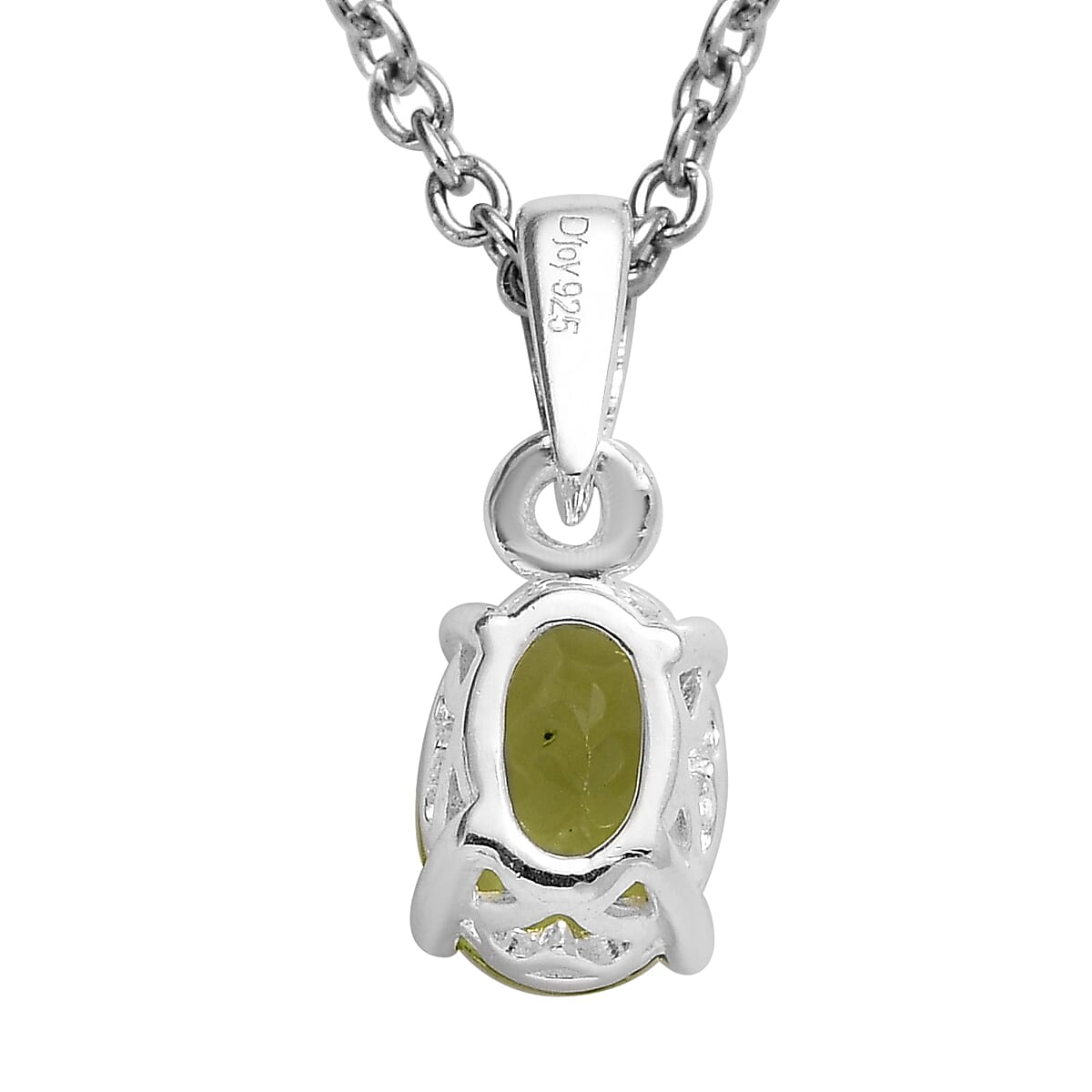Peridot, Sky Blue Topaz Set of 2 Pendant with Necklace (20 Inches) in Sterling Silver and Stainless Steel 2.65 ctw image number 4