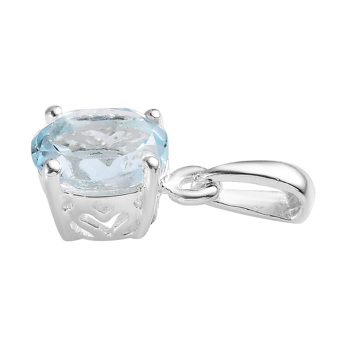 Peridot, Sky Blue Topaz Set of 2 Pendant with Necklace (20 Inches) in Sterling Silver and Stainless Steel 2.65 ctw image number 5