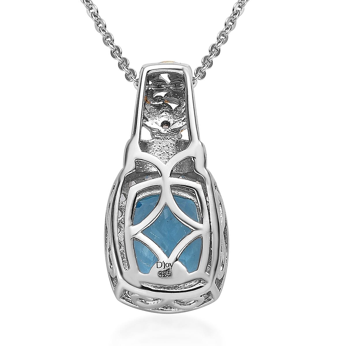 Marambaia Topaz and Multi Gemstone Pendant Necklace 20 Inches in Vermeil Yellow Gold and Platinum Over Sterling Silver 2.85 ctw image number 4