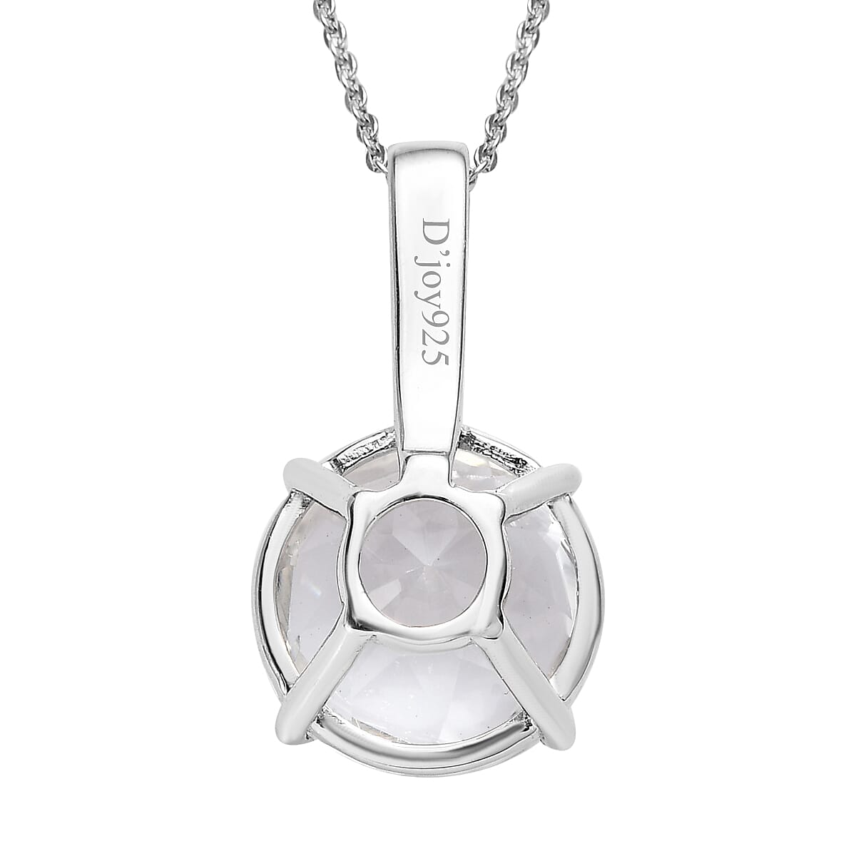White Topaz Pendant Necklace 20 Inches in Platinum Over Sterling Silver 5.65 ctw image number 4