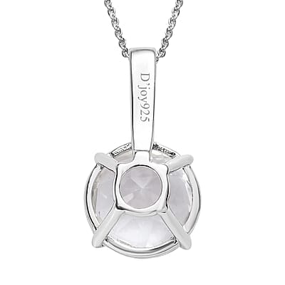 White Topaz Pendant Necklace 20 Inches in Platinum Over Sterling Silver 5.65 ctw
