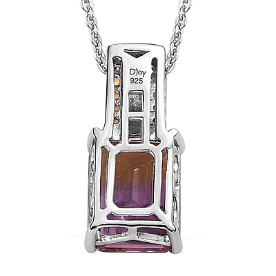 AAA Anahi Ametrine and Multi Gemstone Ring (Size 6.0) and Pendant Necklace 20 Inches in Vermeil Yellow Gold and Platinum Over Sterling Silver 10.00 ctw