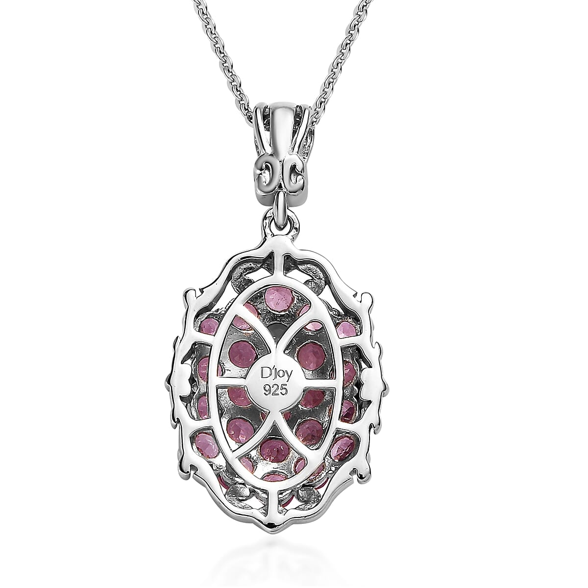 Narsipatnam Purple Spinel Pendant Necklace 20 Inches in Vermeil RG and Platinum Over Sterling Silver 1.50 ctw