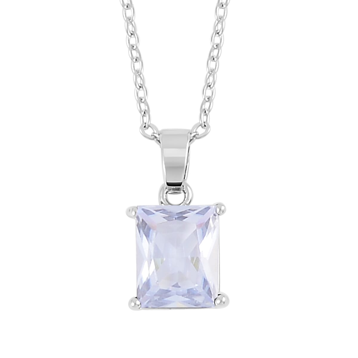 Austrian Crystal Tennis Bracelet (8.0In), Stud Earrings and Pendant Necklace 20 Inches in Silvertone image number 4