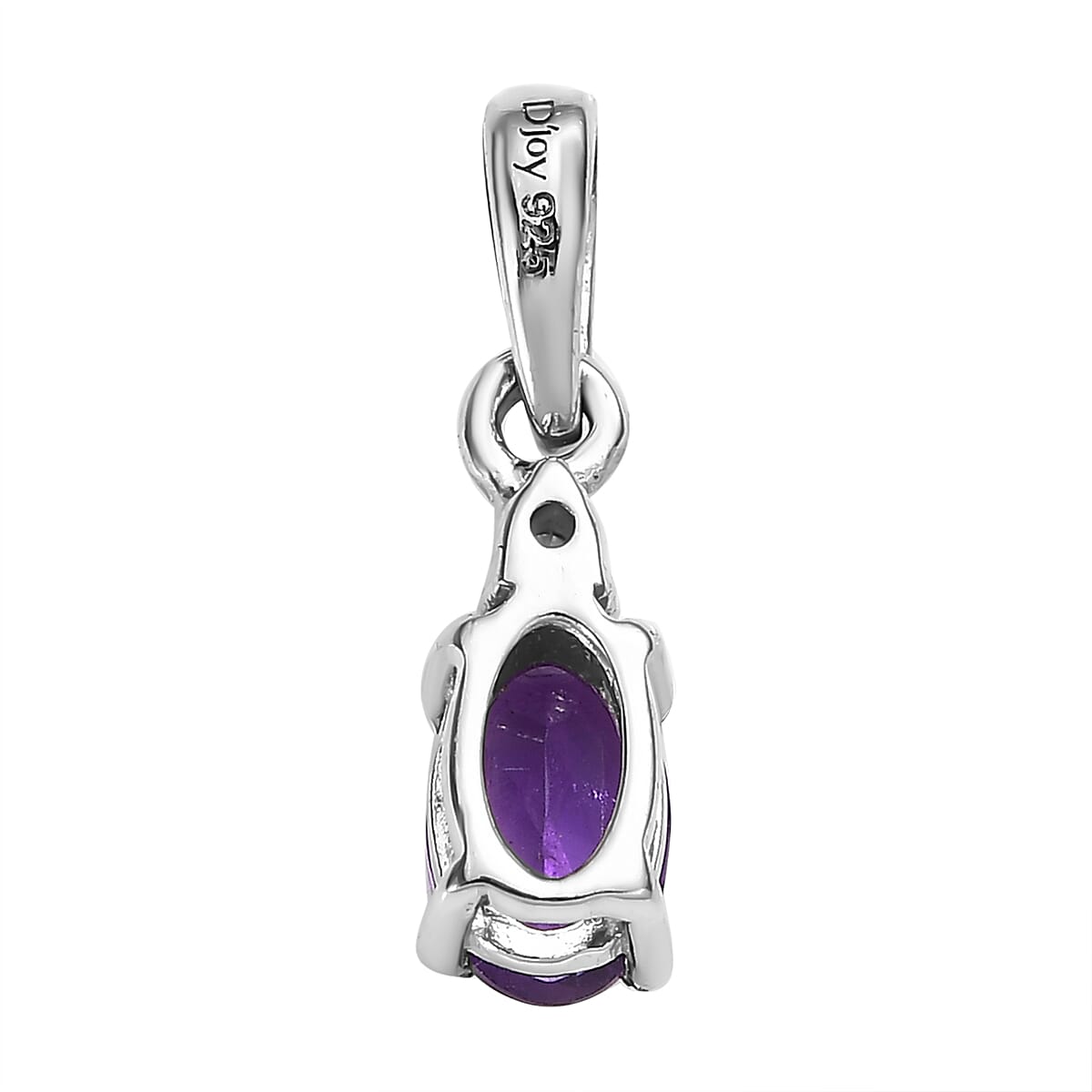 Moroccan Amethyst and Moissanite Ring (Size 5) and Pendant in Platinum Over Sterling Silver 0.90 ctw