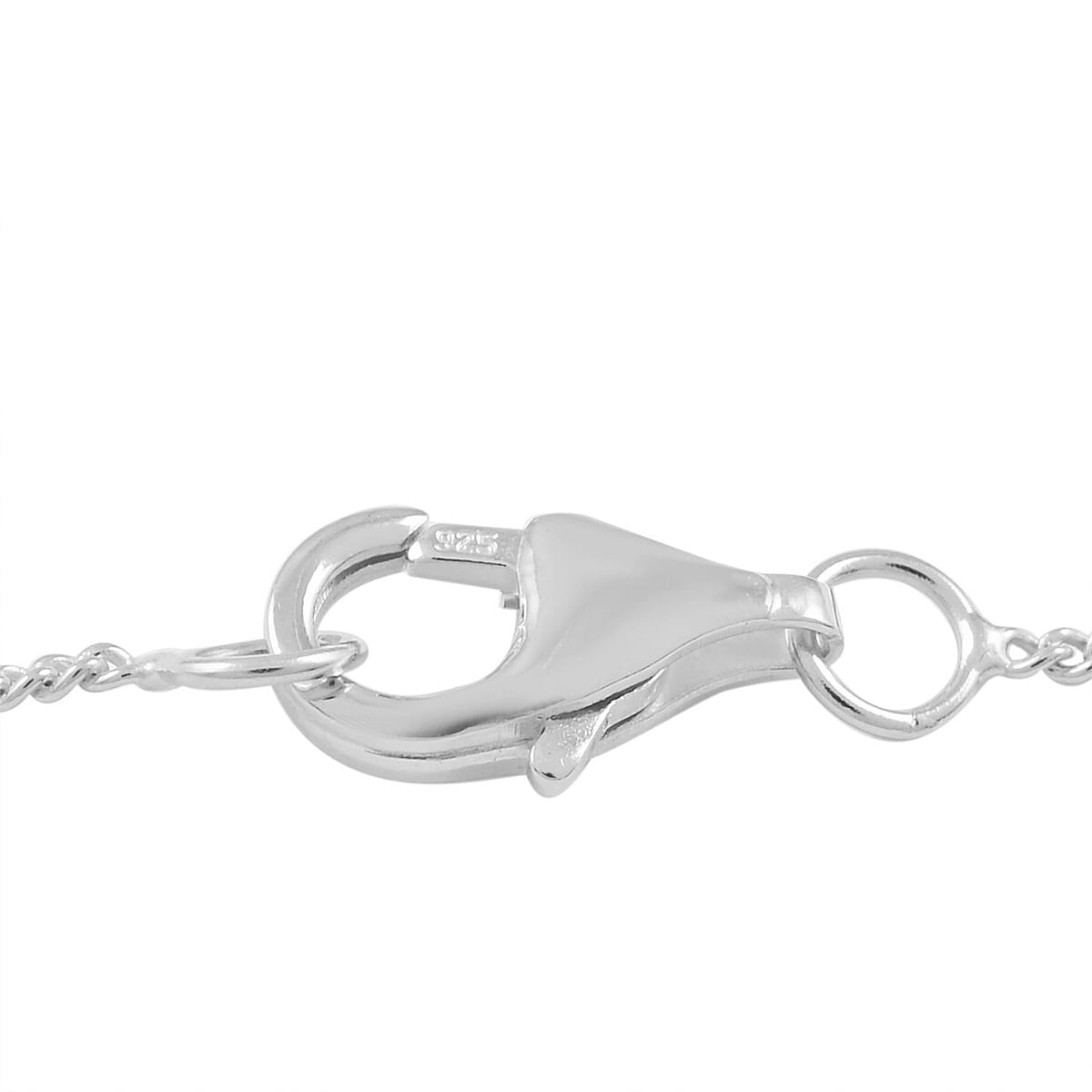 Christmas Cross White Jade Pendant Necklace 18 Inches in Rhodium Over Sterling Silver 21.00 ctw image number 4