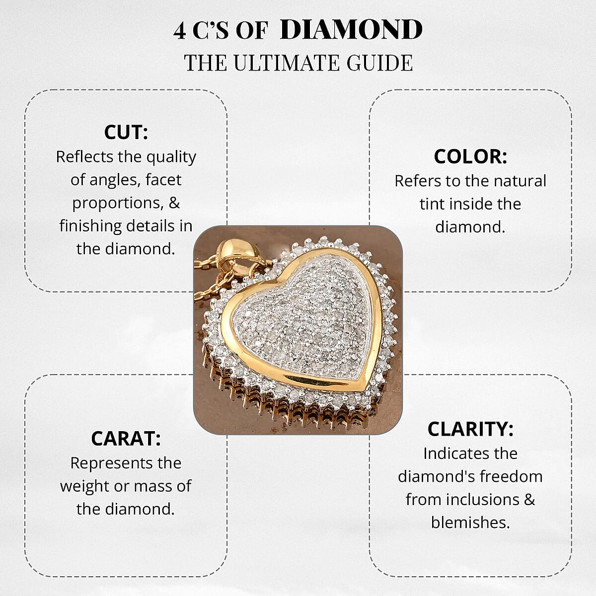 Ankur Treasure Chest Diamond Pendant Necklace , Diamond Heart Pendant , Heart Shaped Jewelry, Sterling Silver Pendant Necklace , 18 Inches Necklace , Princess Length Necklace 1.00 ctw image number 3