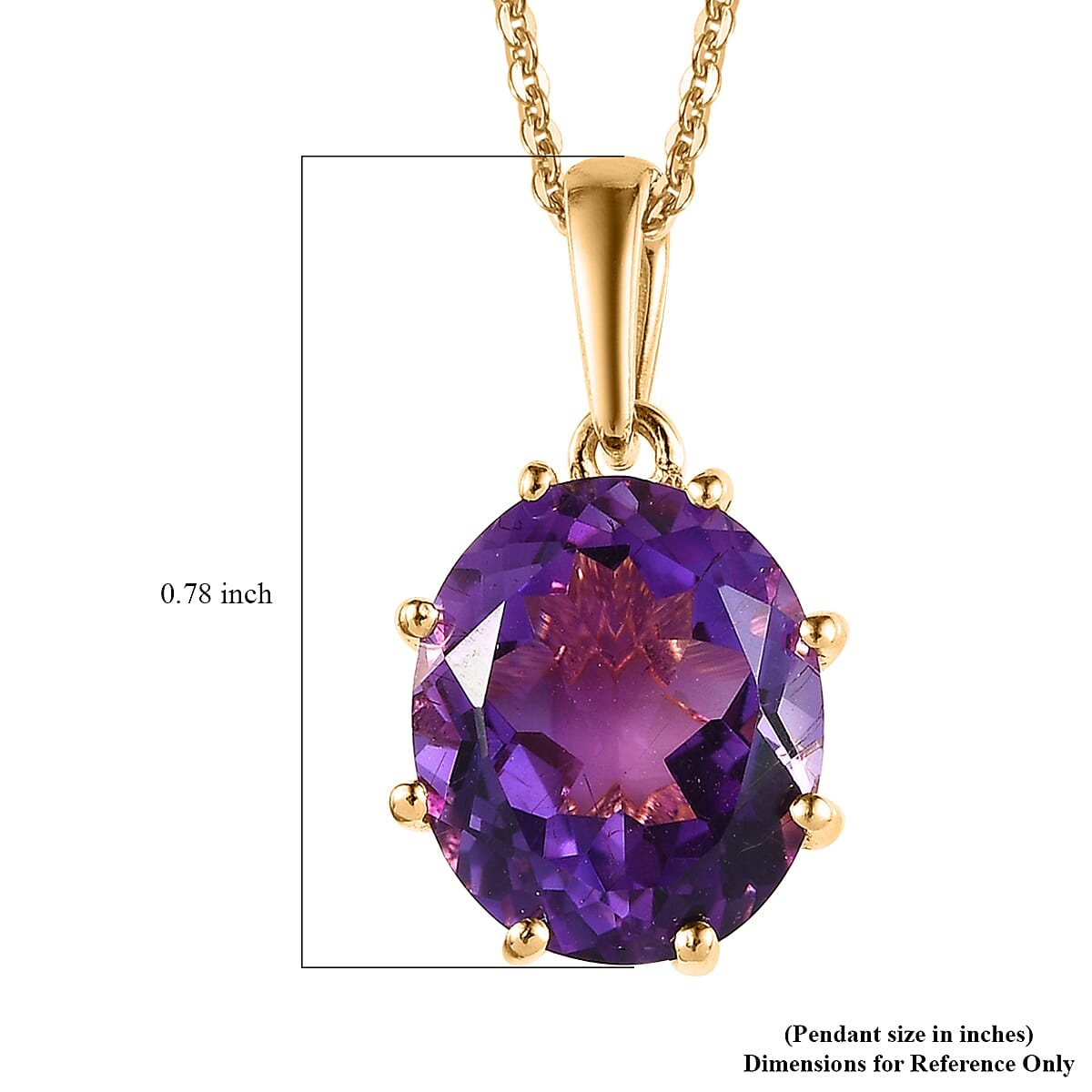 Premium Moroccan Amethyst Crown Pendant Necklace 20 Inches in Vermeil Yellow Gold Over Sterling Silver 4.50 ctw image number 6