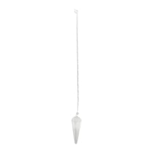 Quartz Crystal 6 Face Pendulum Pendant with Chain (7 Inches) in Silvertone and Sterling Silver, Quartz Pendant, Birthday Anniversary Gift 49.00 ctw