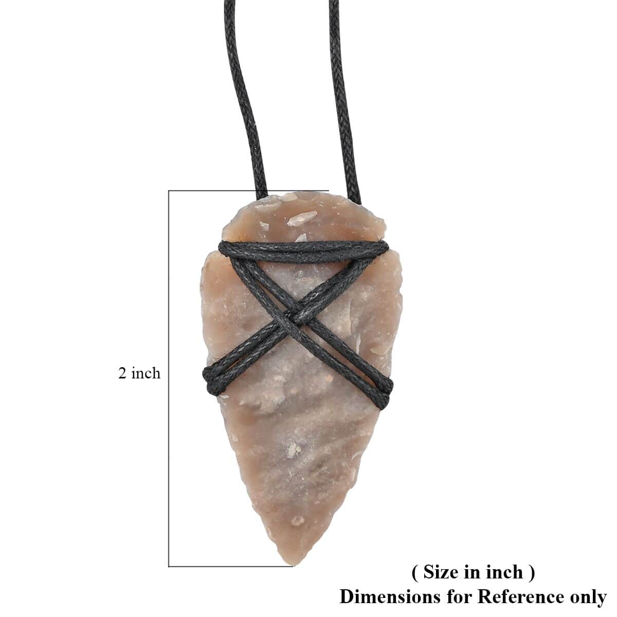 Agate Arrowhead Wrapped Pendant Necklace 30 Inches in Silvertone 14.60 ctw image number 3