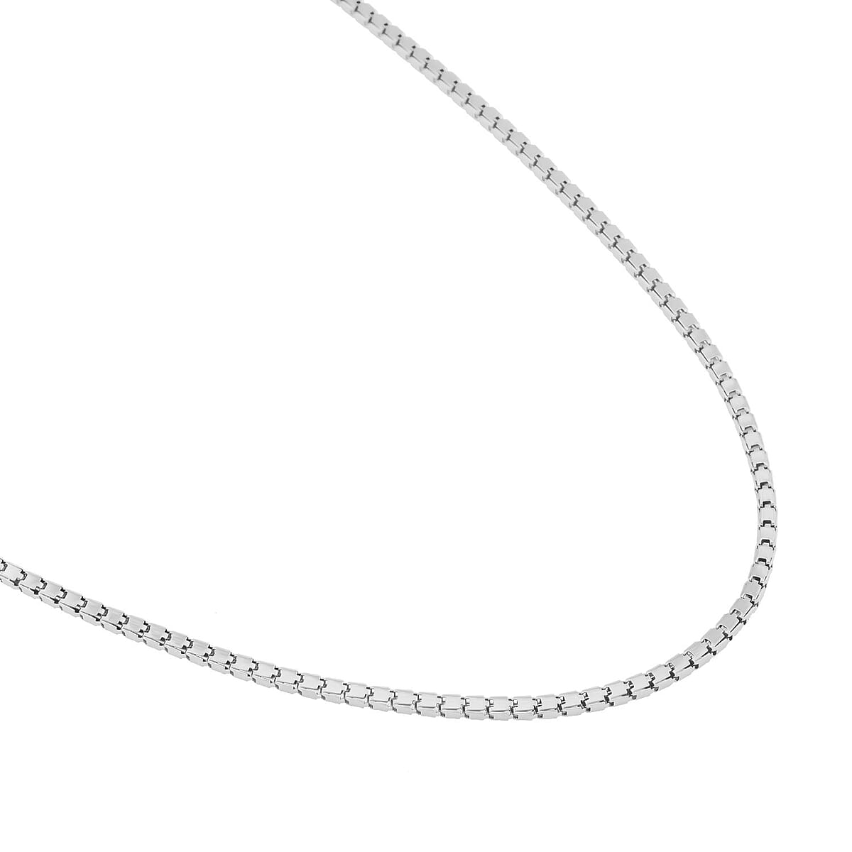 Set of 2 Flat Box & Herringbone Link Men's Chain Necklace 24 Inches in Stainless Steel image number 3