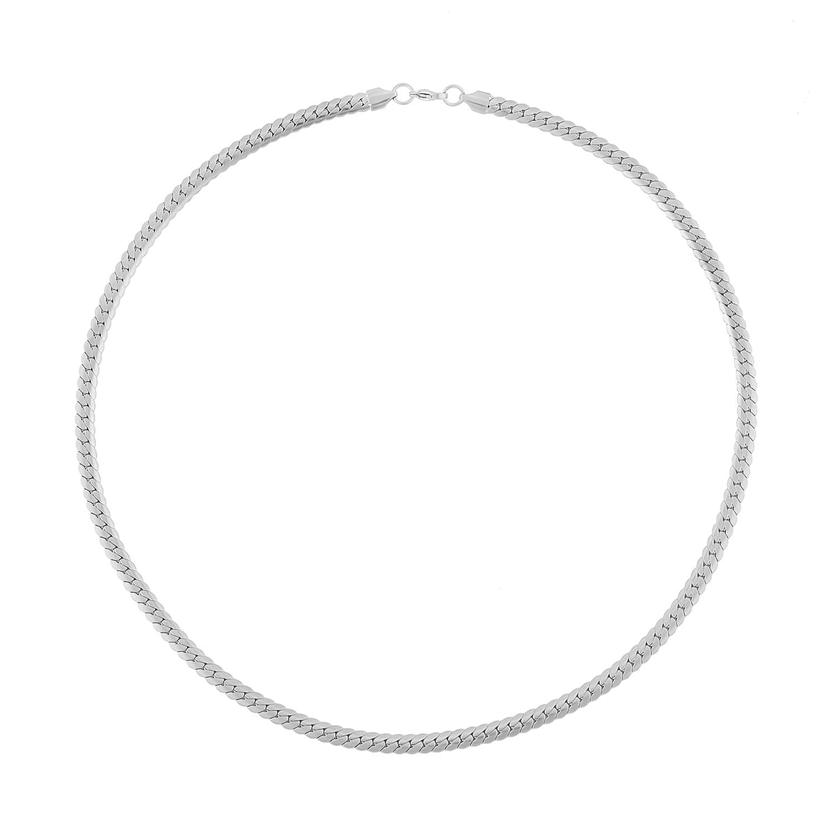 Set of 2 Flat Box & Herringbone Link Men's Chain Necklace 24 Inches in Stainless Steel image number 5