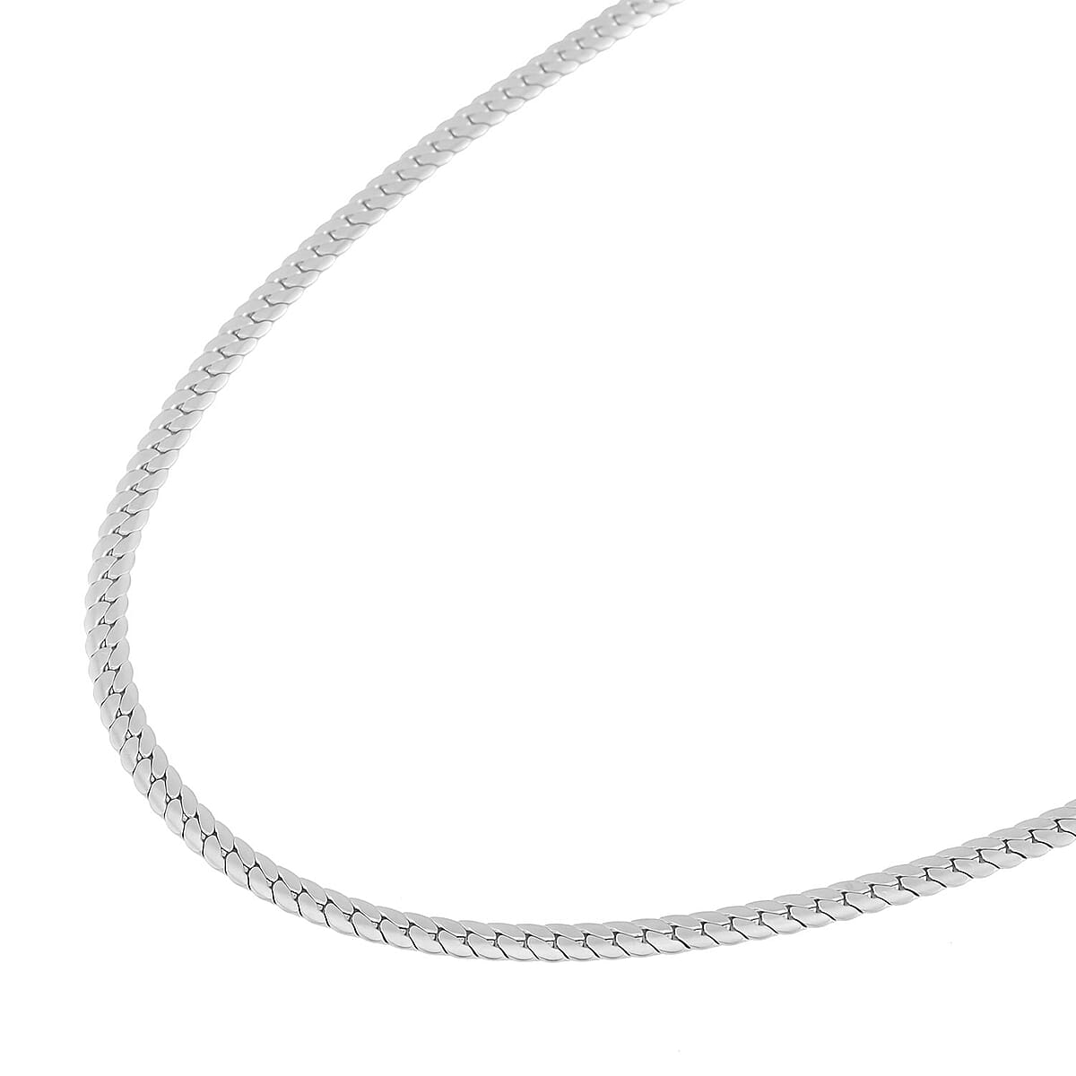 Set of 2 Flat Box & Herringbone Link Men's Chain Necklace 24 Inches in Stainless Steel image number 6