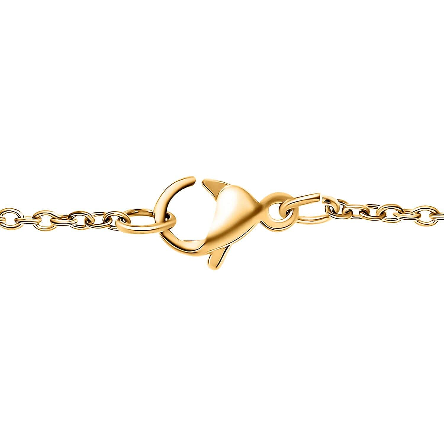 Simulated Yellow Sapphire, Simulated Multi Color Diamond Pendant Necklace in Goldtone and ION Plated YG Stainless Steel 20 Inches, Tarnish-Free, Waterproof, Sweat Proof Jewelry