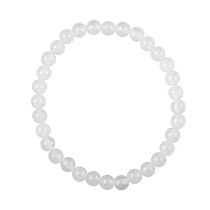 Set of 3 Hematite, White Agate and Multi Fluorite 154.00 ctw Beaded Stretch Bracelet