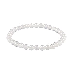 Set of 3 Hematite, White Agate and Multi Fluorite 154.00 ctw Beaded Stretch Bracelet