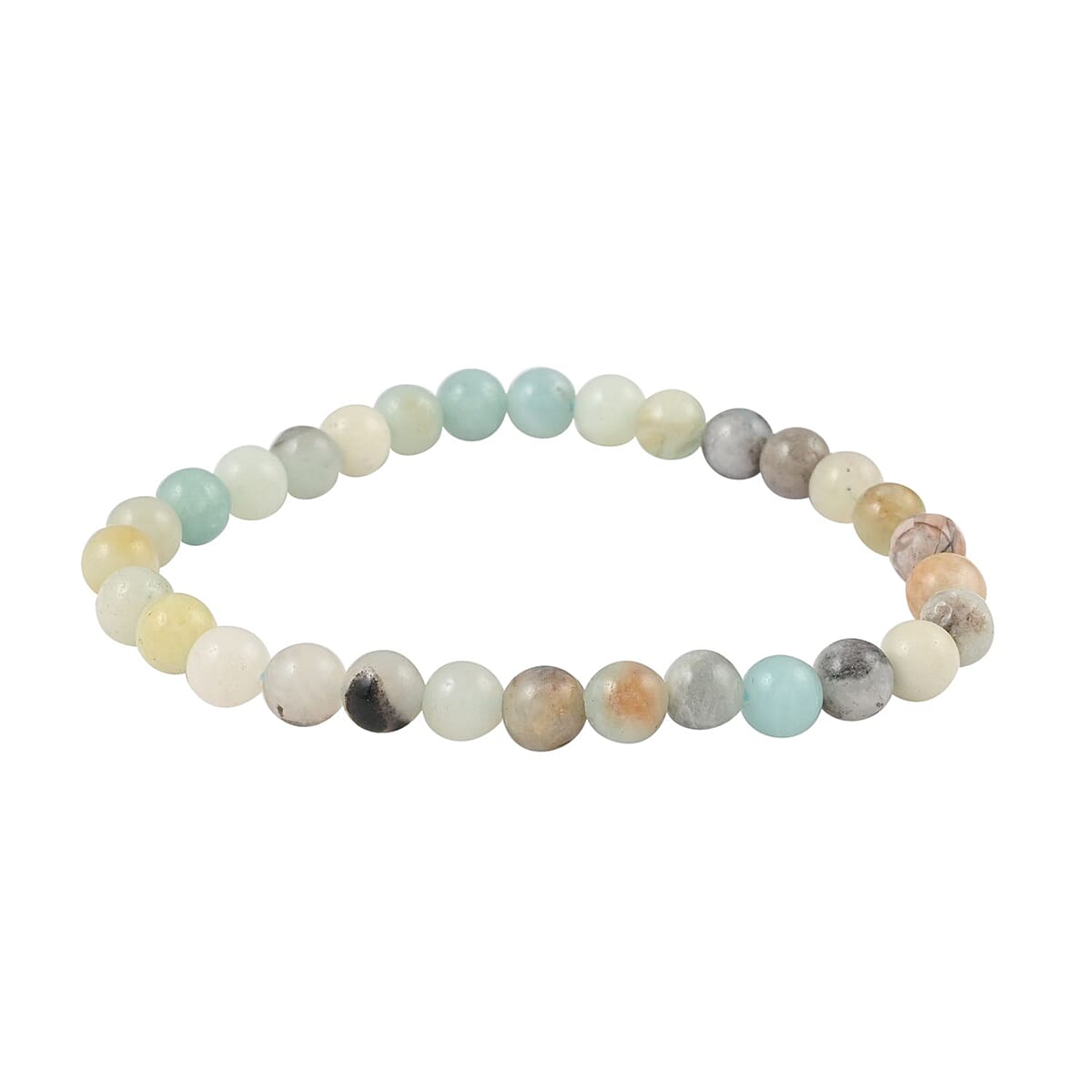 Set of 3 Multi Color Amazonite, Blue Jasper and Rose Quartz Beaded Stretch Bracelet 158.00 ctw image number 2