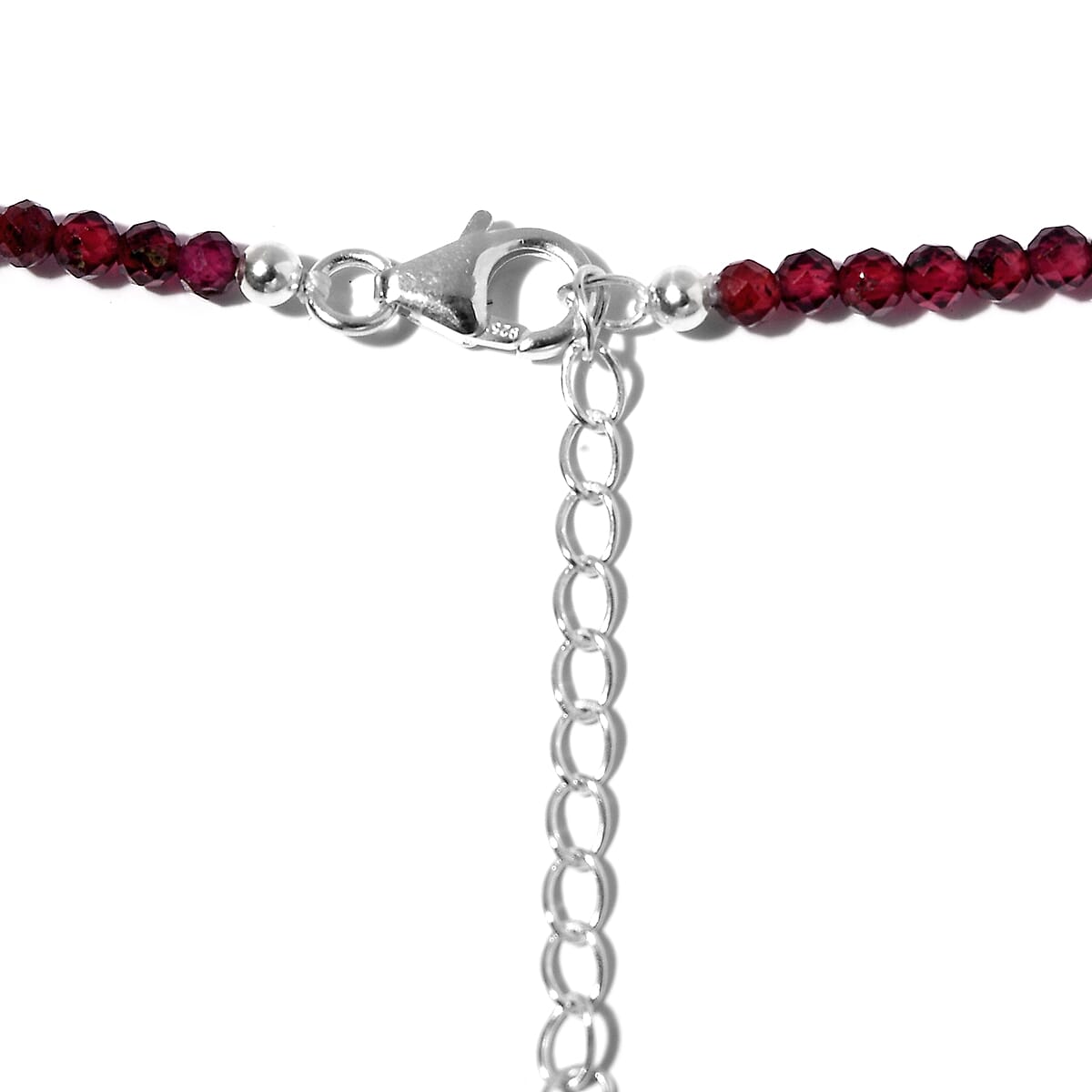 Artisan Crafted Oregon Caramel Opal Pendant with Mozambique Garnet Beaded Necklace 20 Inches in Platinum Over Sterling Silver 108.00 ctw image number 4