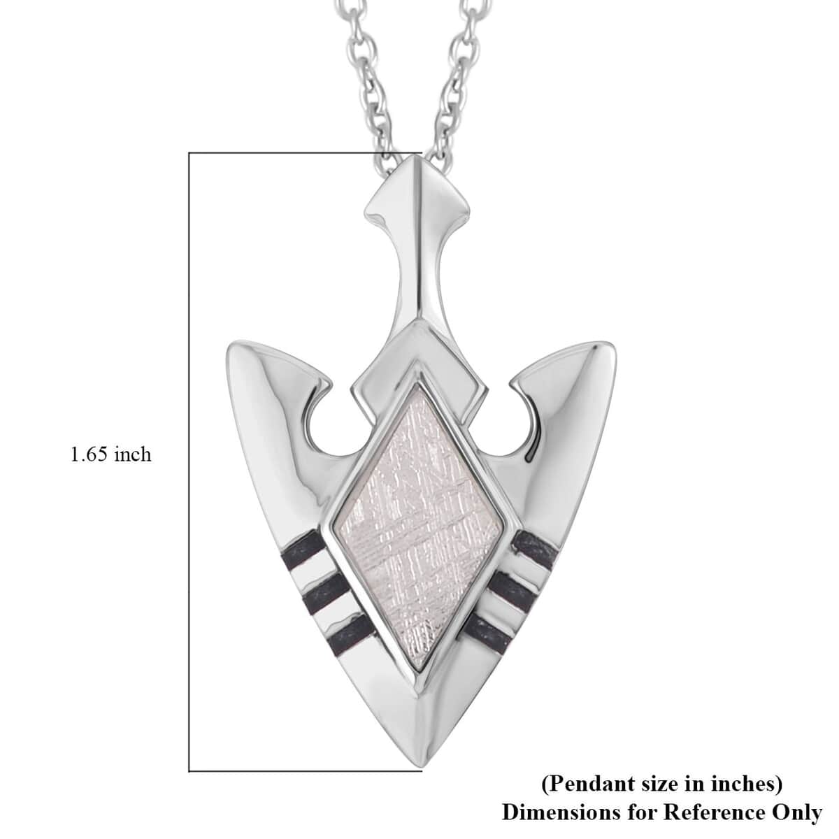 Marvelous Meteorite Anchor Pendant in Sterling Silver with Stainless Steel Necklace 20 Inches image number 5