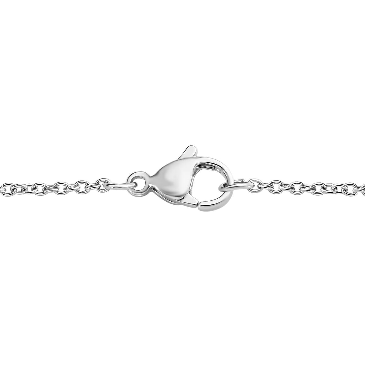 Marvelous Meteorite Initial A Pendant Necklace 20 Inches in Sterling Silver and Stainless Steel image number 4