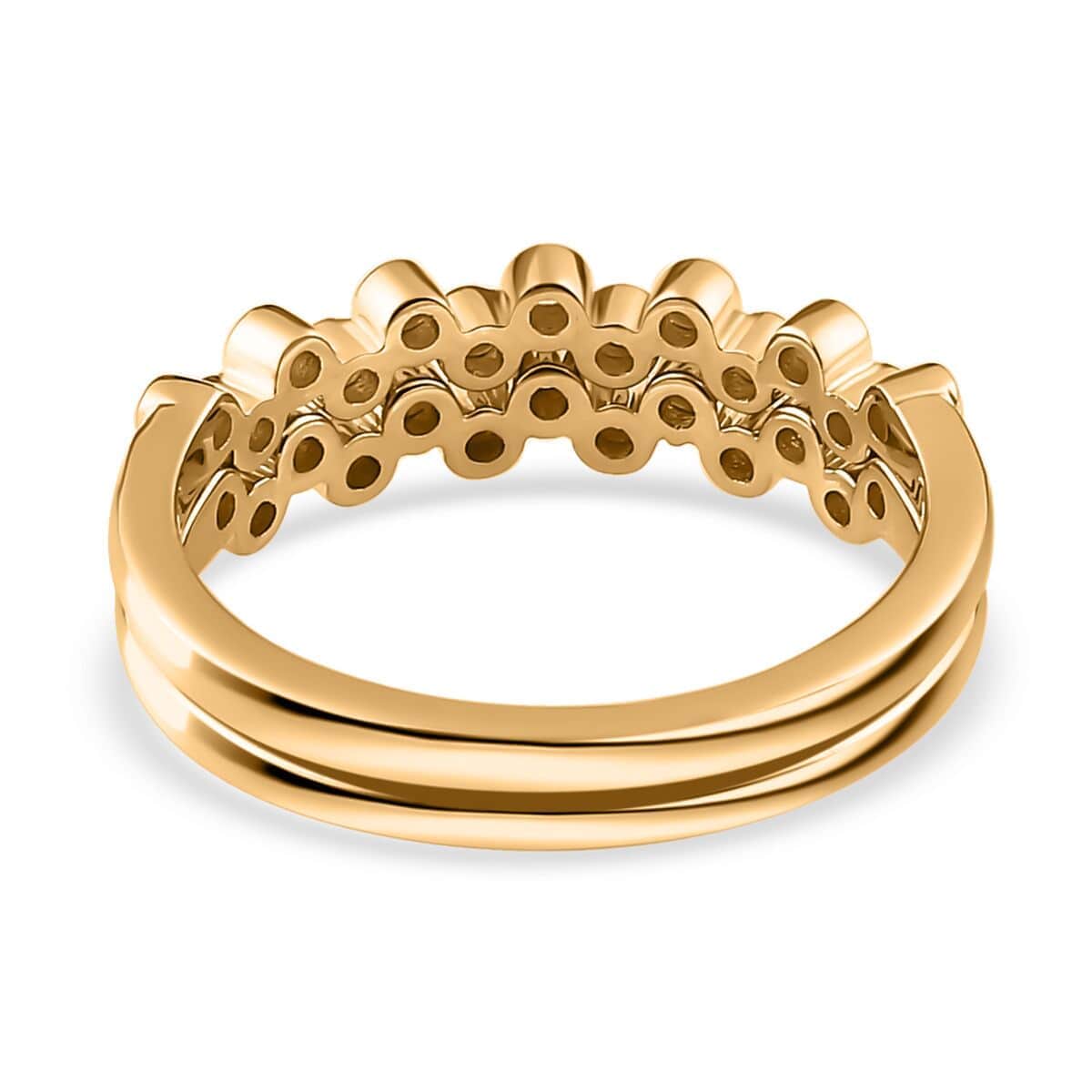 Iliana 18K Yellow Gold G-H SI1 Diamond Set of 2 Half Eternity Band Ring (Size 7.0) 4.50 Grams 0.33 ctw image number 6