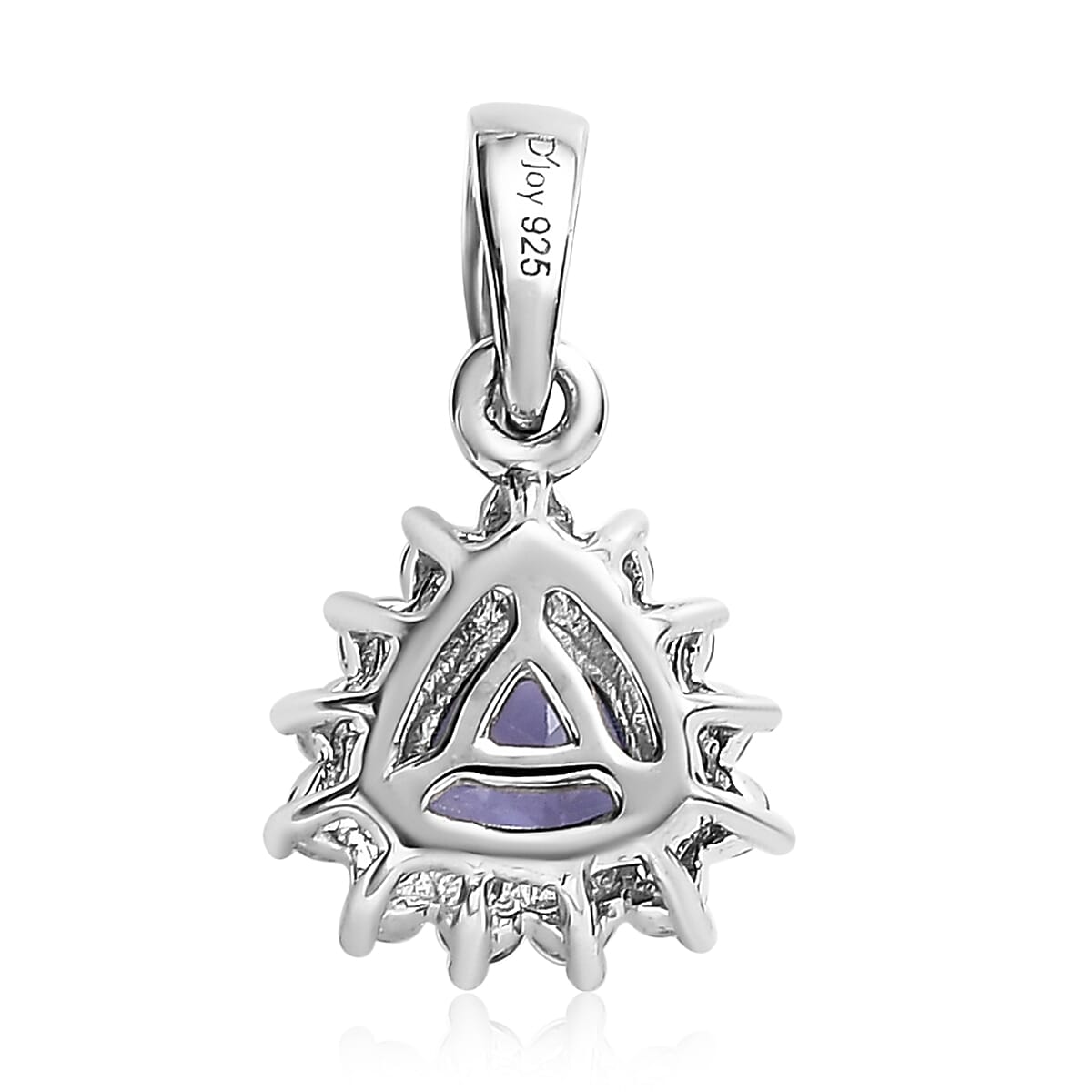 Tanzanite Jewelry Set | Sunburst Jewelry Set | White Zircon Accent Jewelry Set | Sunburst Earrings, Sunburst Ring and Sunburst Pendant |Platinum Over Sterling Silver Jewelry Set 2.15 ctw image number 5