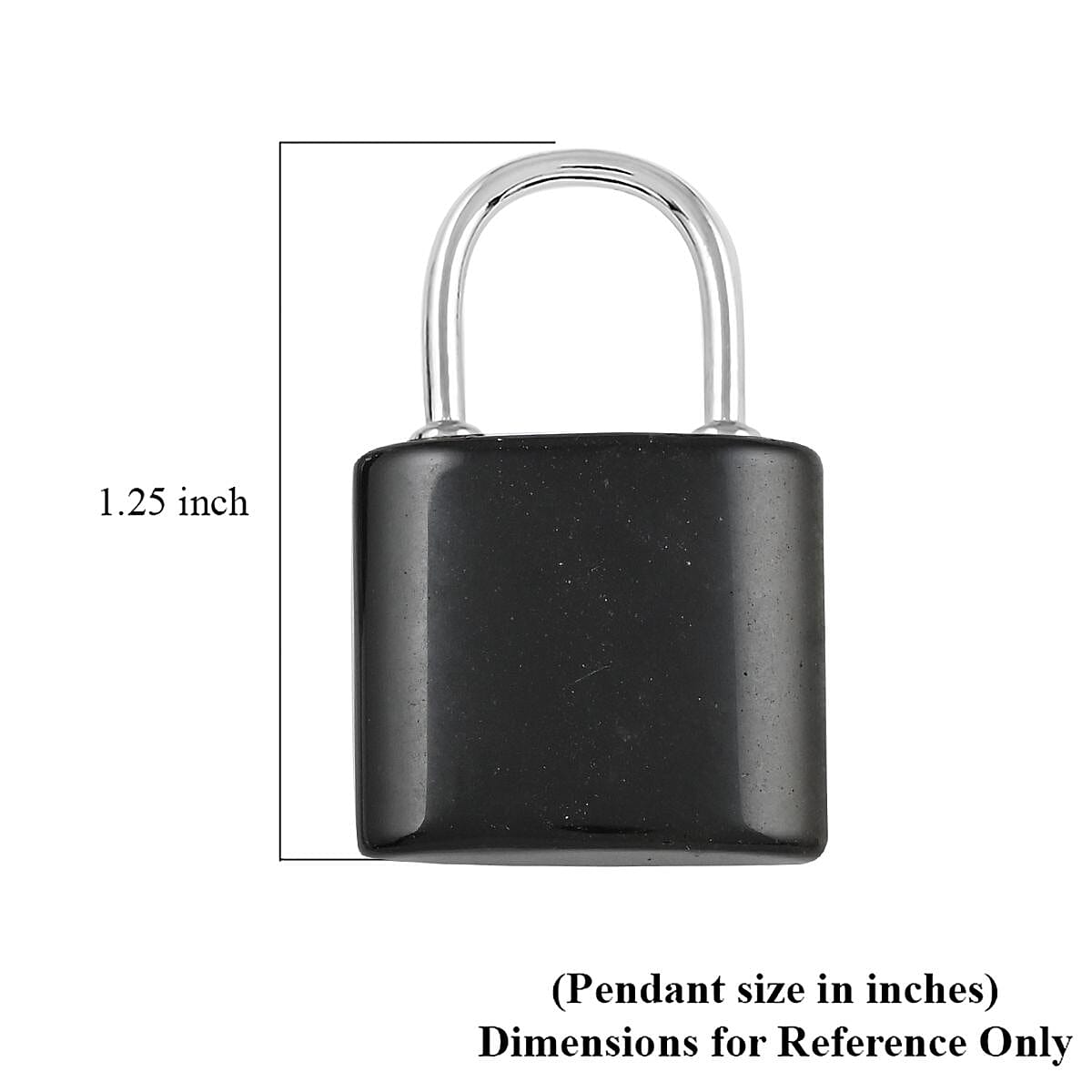 Black Onyx Set of 2 Lock and Key Pendant in Silvertone 26.45 ctw image number 5