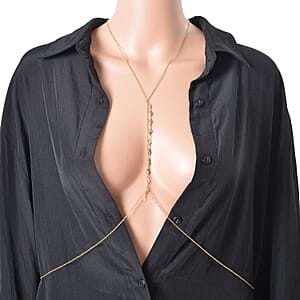Austrian Crystal Set of 2 Body Chain (Neck 20-22In & Waist 45-47In) in Goldtone
