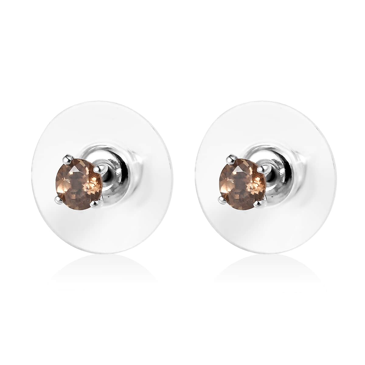 Bekily Color Change Garnet Set of 3 Solitaire Stud Earrings in Platinum Over Sterling Silver 2.20 ctw image number 5