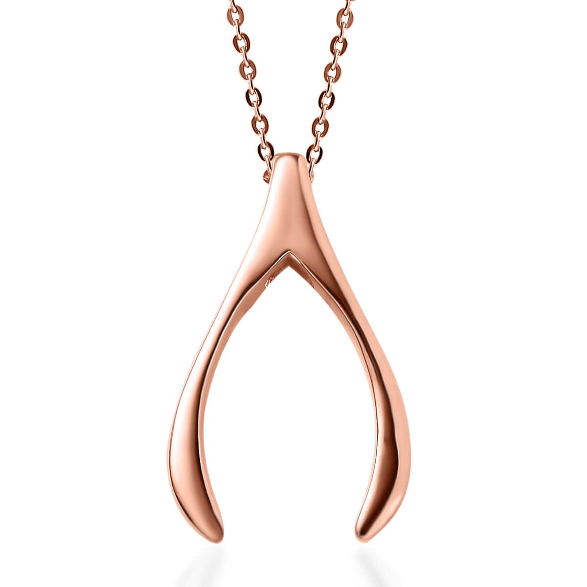 Vermeil Rose Gold Over Sterling Silver Pendant Necklace 20 Inches 3.45 Grams image number 0