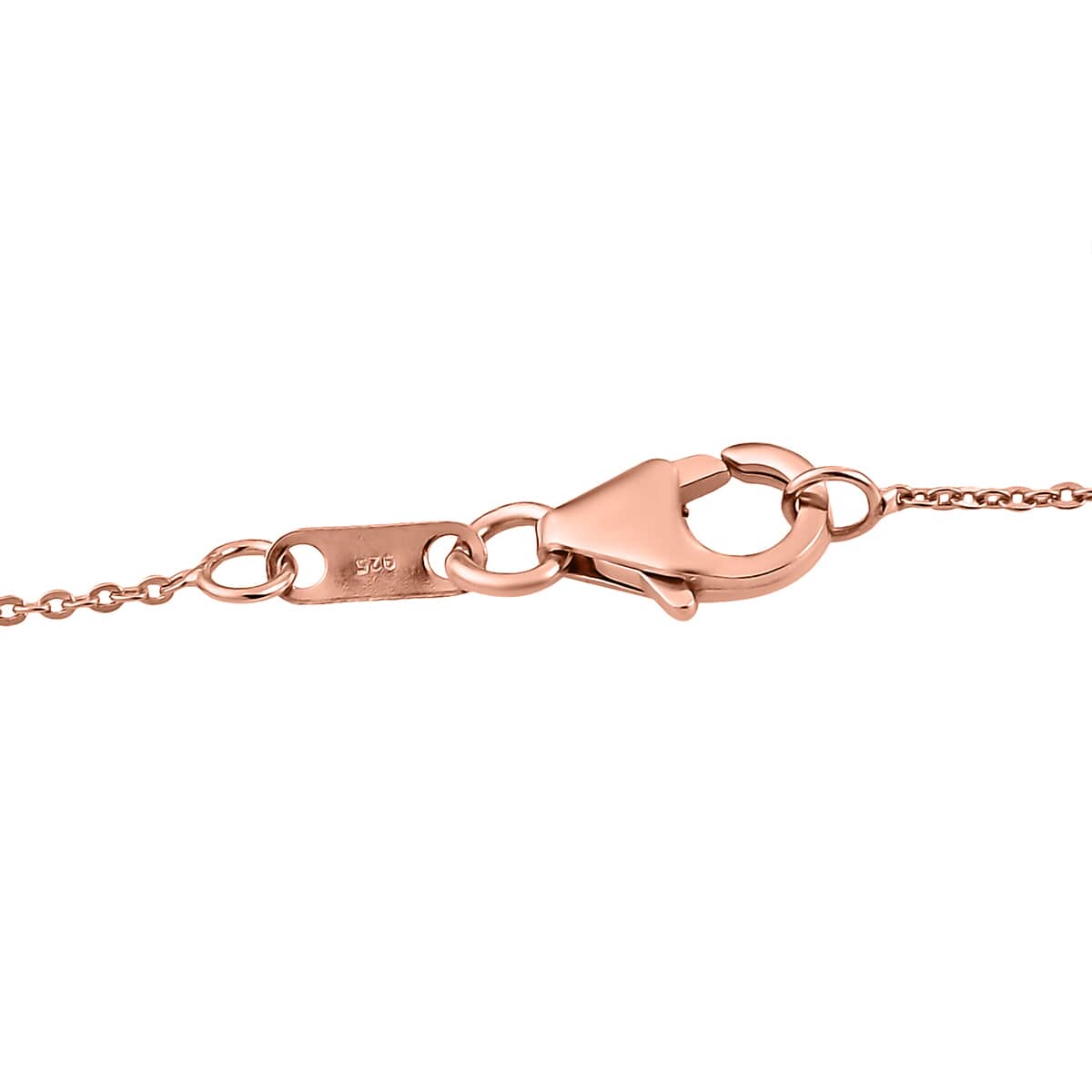 Vermeil Rose Gold Over Sterling Silver Pendant Necklace 20 Inches 3.45 Grams image number 5