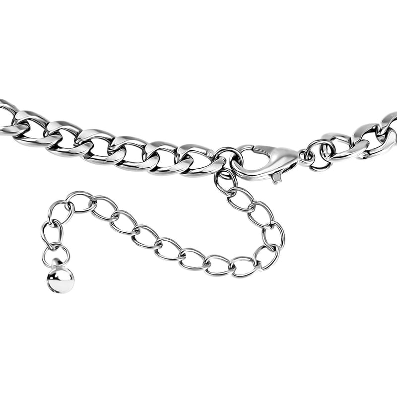 Simulated Pearl, Austrian Crystal Necklace 20-22 Inches and Bracelet 7.5-9.5In in Silvertone