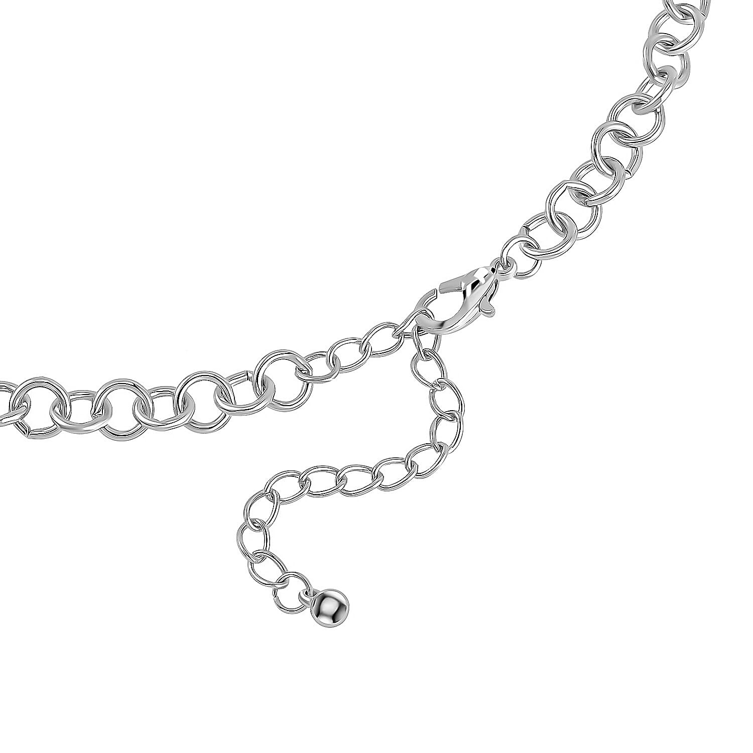 Simulated Pearl Necklace 20-22 Inches and Bracelet 8In in Silvertone