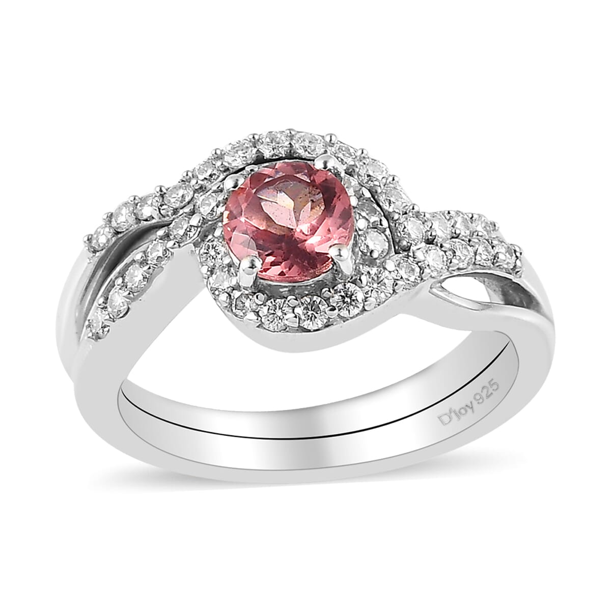 Red Apatite Set of 2 Ring in Platinum Over Sterling Silver (Size 10.0) 0.85 ctw image number 0