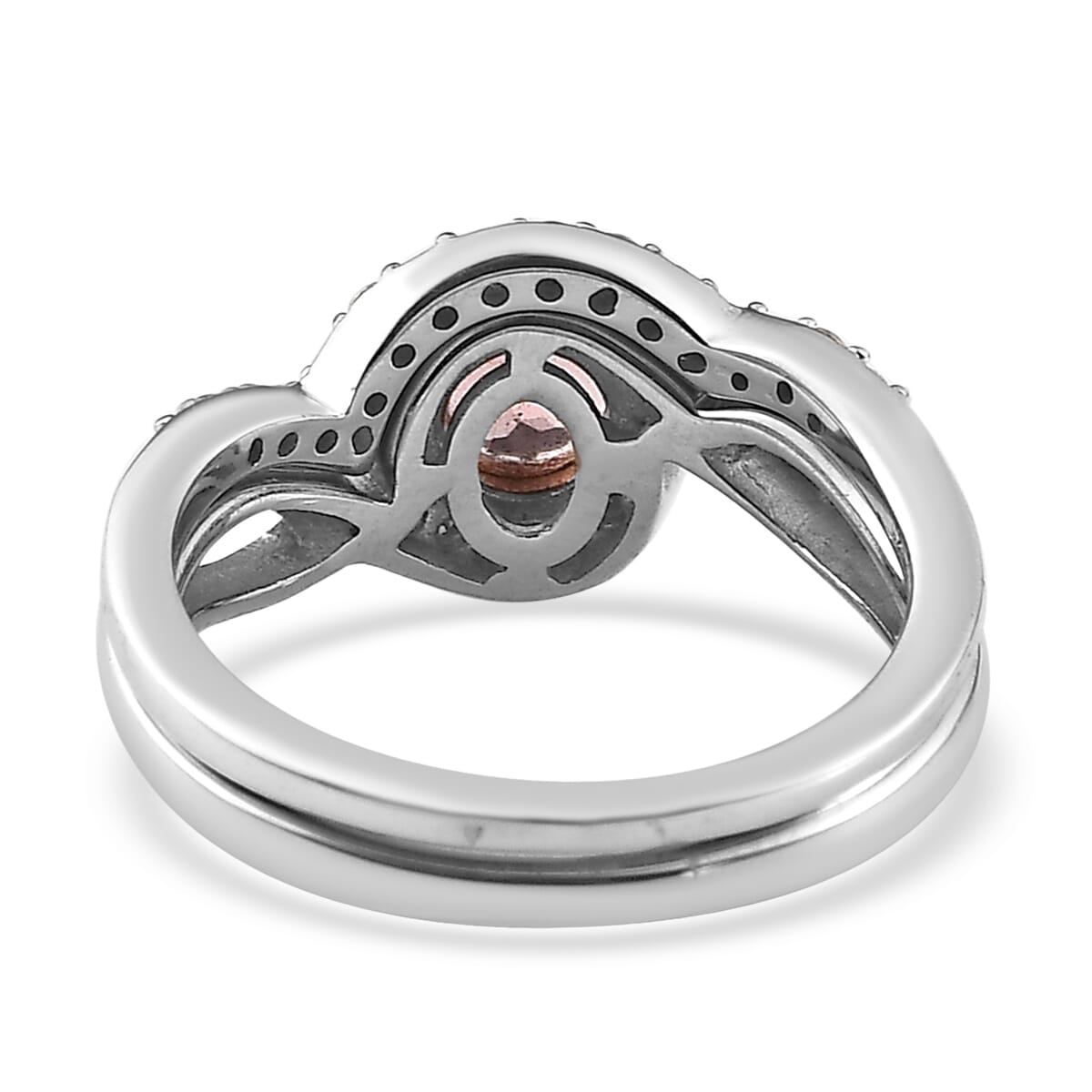 Red Apatite Set of 2 Ring in Platinum Over Sterling Silver (Size 10.0) 0.85 ctw image number 5