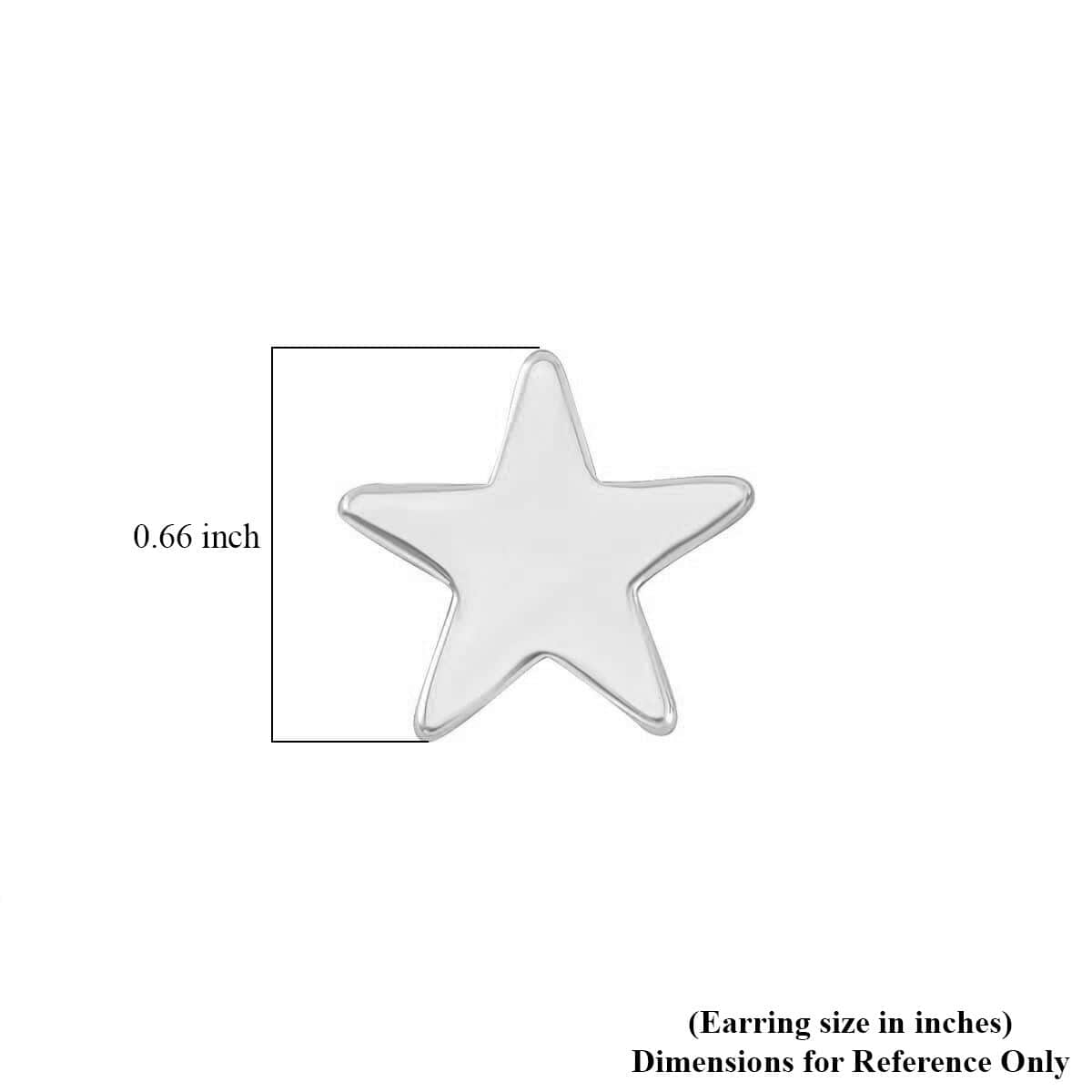 Set of Star Necklace 18-22 Inches and Earrings in Silvertone image number 9