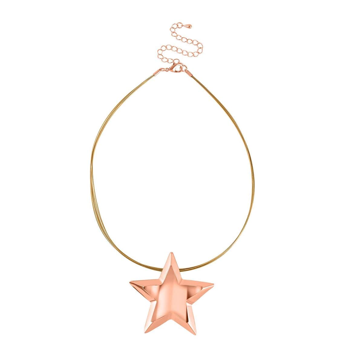 Set of Star Necklace 18-22 Inches and Earrings in Dualtone image number 2