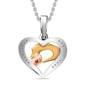 White Diamond Pendant Necklace in Sterling Silver (20, 18 Inches)