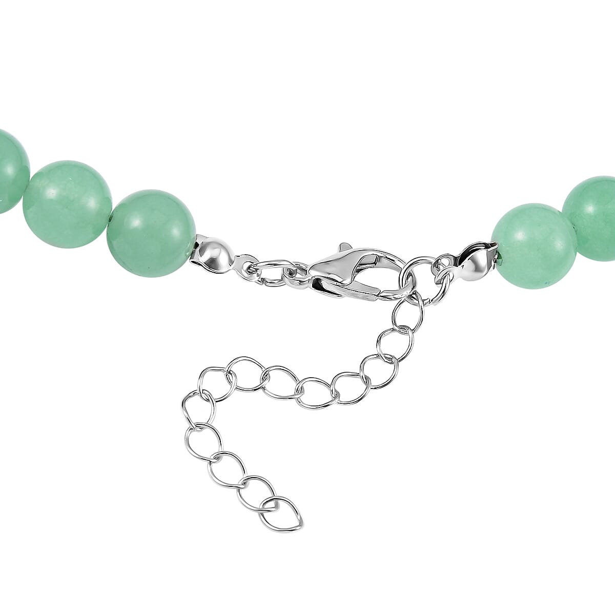 Multi Gemstone Beaded 7 Chakra Stretch Bracelet and Necklace 18-20 Inches with Lotus Charm in Silvertone 288.50 ctw image number 3