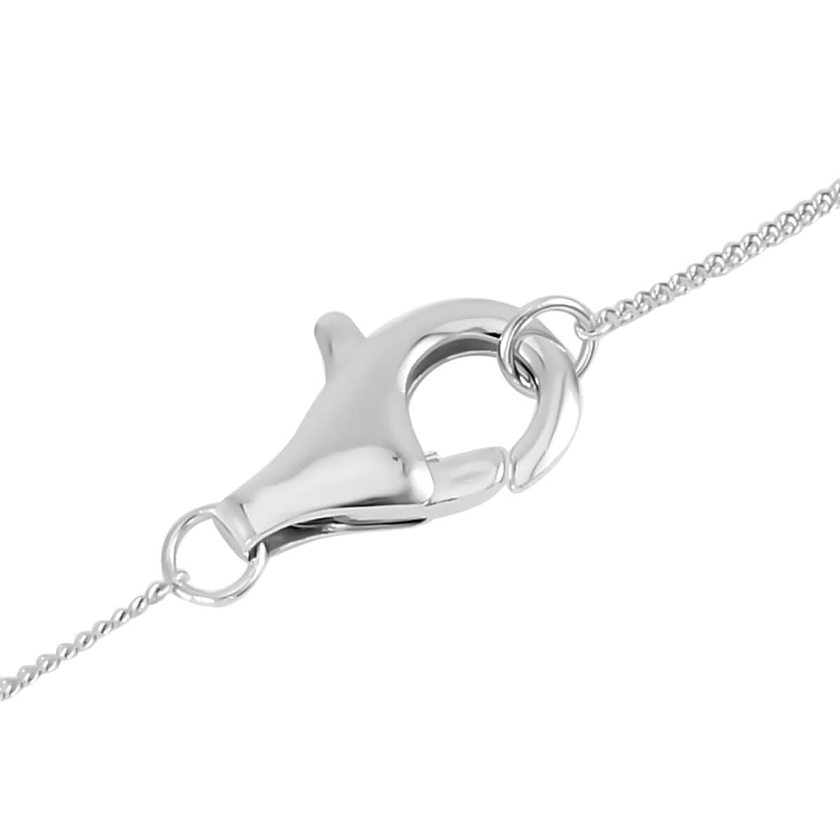 Lustro Stella Finest CZ Pendant Necklace (18 Inches) in Rhodium Over Sterling Silver 3.10 ctw image number 4