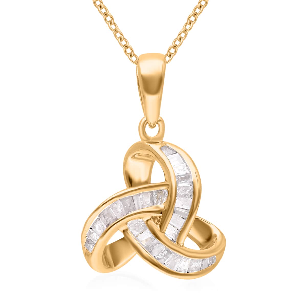 Diamond on sale knot pendant