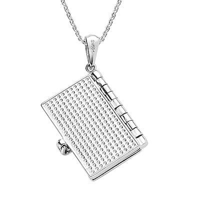 Premium African Amethyst 1.00 ctw Pendant Necklace in Rhodium Over Sterling Silver 18-20 inches