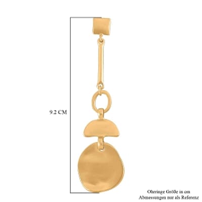 Set of 2 Geometrical Earrings in Silvertone and Goldtone