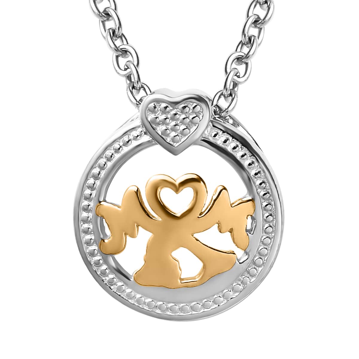 Pendant Necklace 20 Inches in 14K YG Over and Sterling Silver and Stainless Steel image number 0