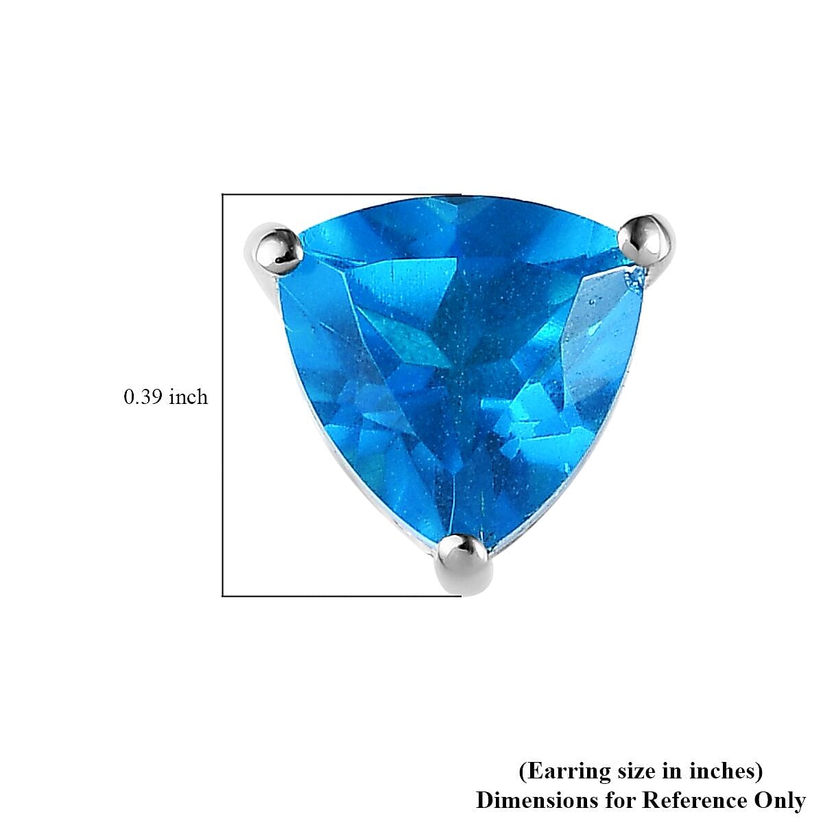 Karis Caribbean Quartz (Triplet) Set of 2 Solitaire Stud Earrings in Platinum Bond 6.25 ctw image number 5